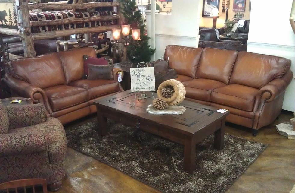 Bradley's Furniture Etc. Rustic Leather Couch Collections